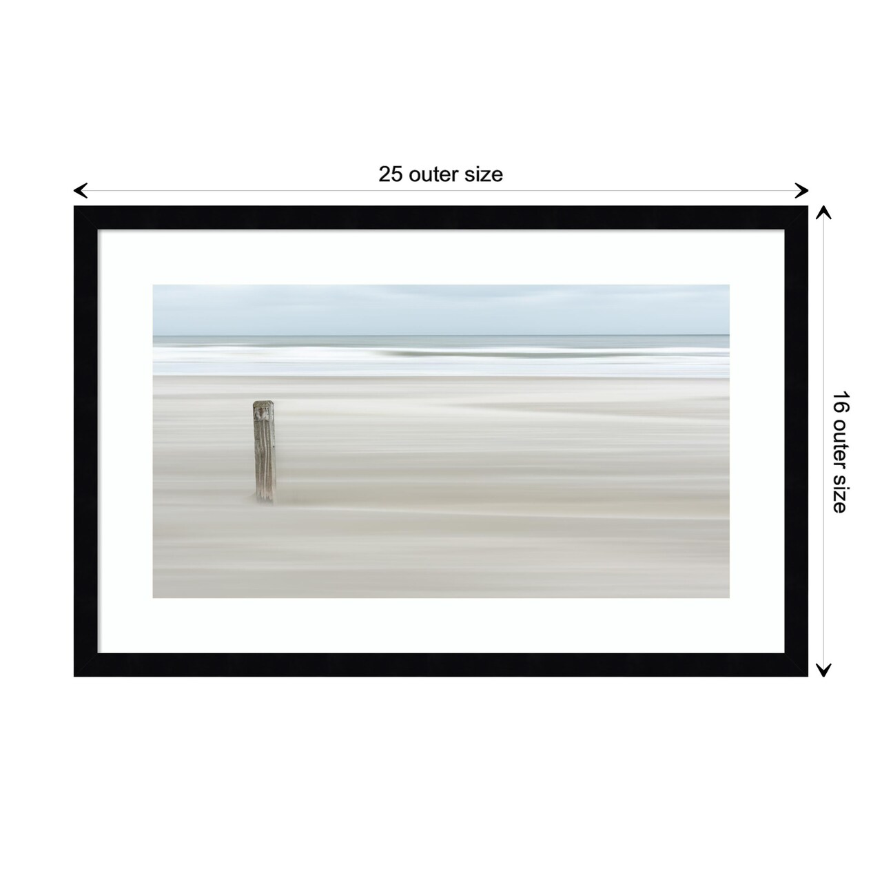 Steadfast Shoreline by Greetje van Son Wood Framed Wall Art Print